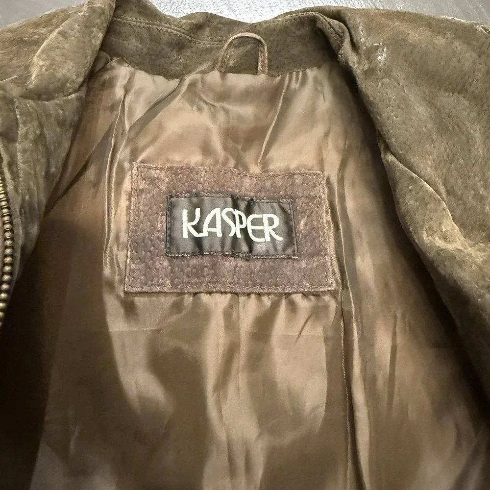 Kasper Women's  Leather Jacket Size Small Cottagecore‎ Hippie Boho